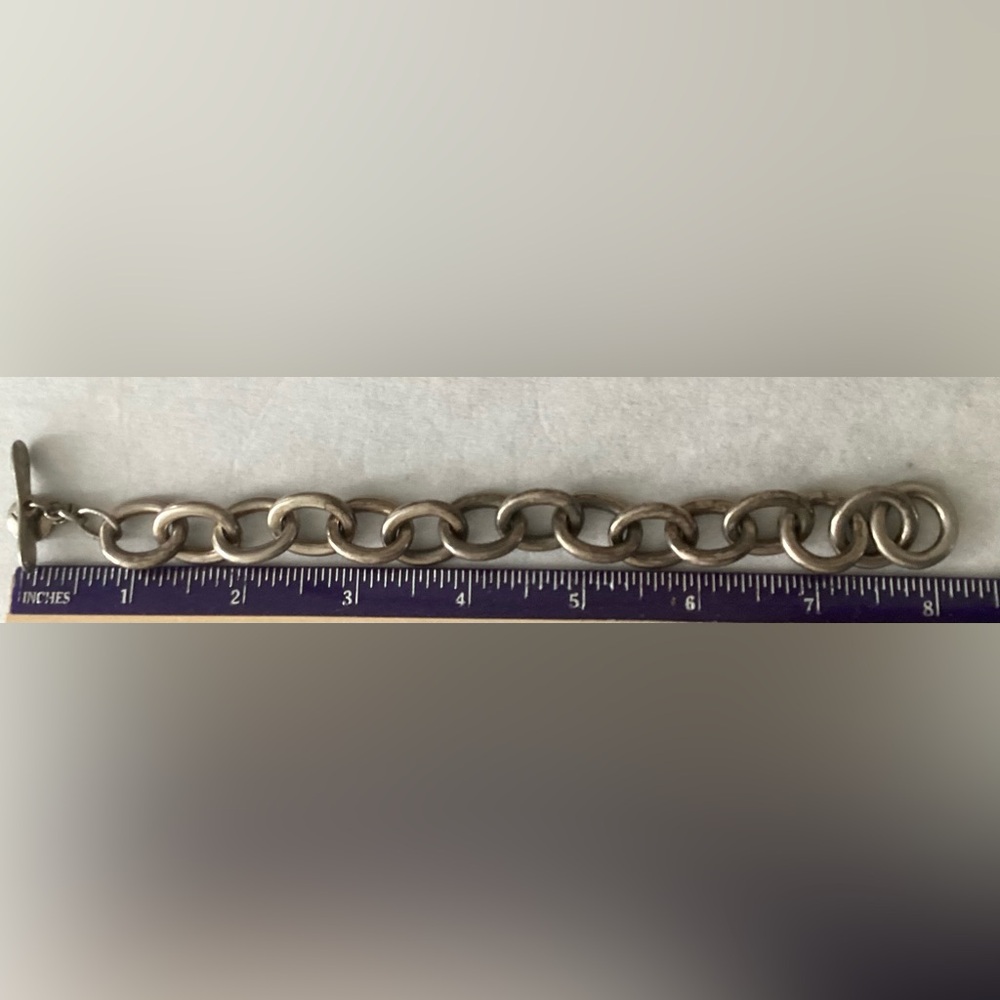 Silpada Solid Sterling Silver Link Toggle Bracelet - image 4